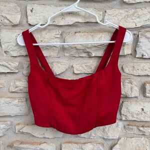 Pinko Red Corset Crop Top Bustier small